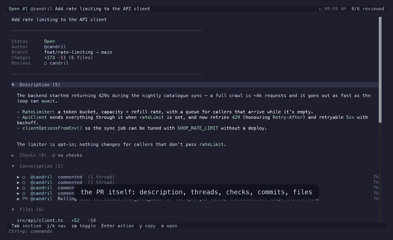 The README demo