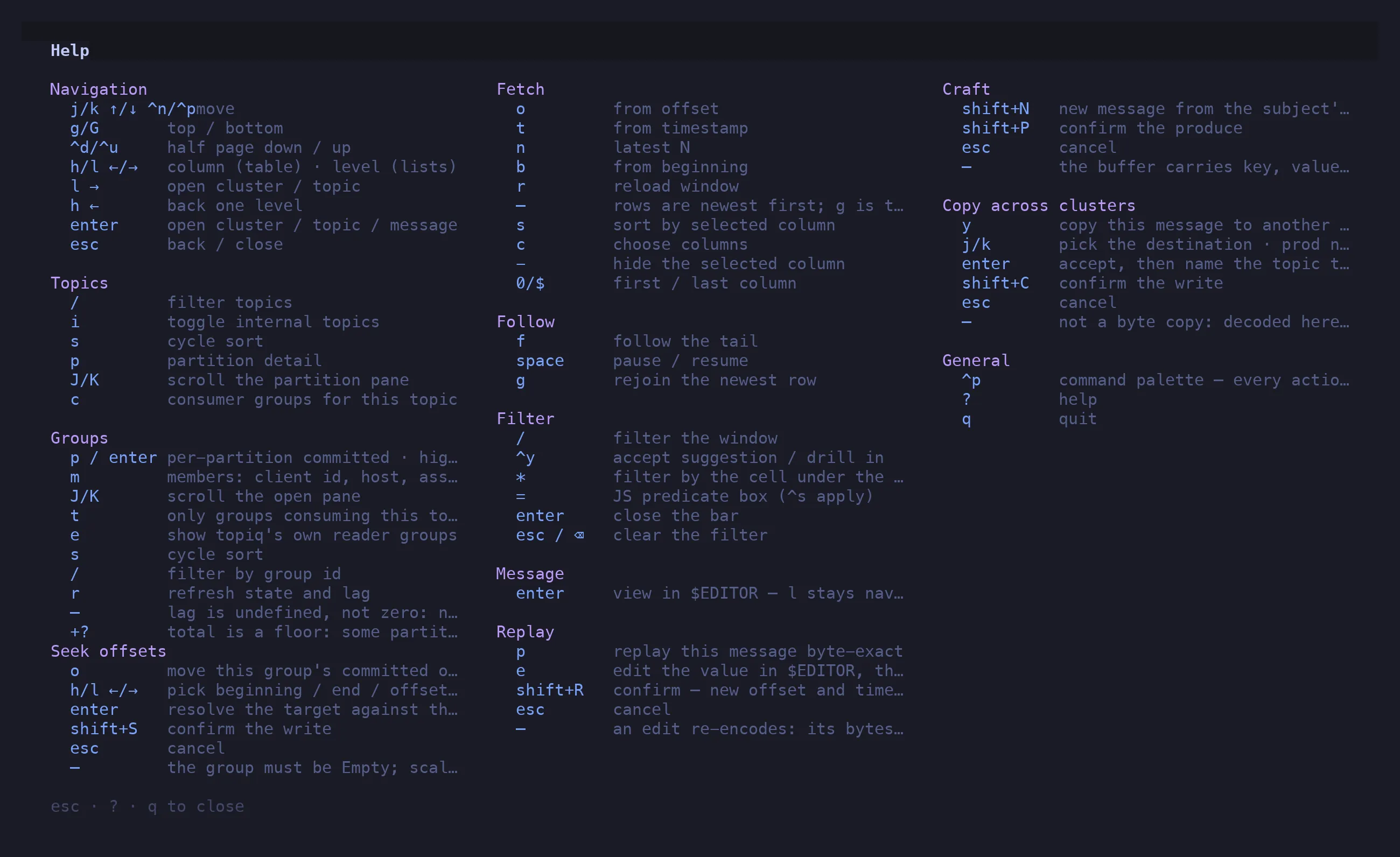 The keymap